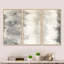 Ensemble d'art mural abstrait toile abstraite, cercle gris, décor moderne - cercles gris I-72043752-72043434