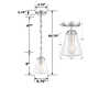 Blair Single Light Glass Dimmable Pendant