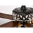 Jesmond Black Tiffany Style Two Tiered Lighted Ceiling Fan White And Copper Shade With Remote Control