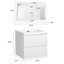 Ensemble de meuble-lavabo mural 23,6 po avec lavabo et deux tiroirs (robinet non inclus), entièrement assemblé-130160096-131221840