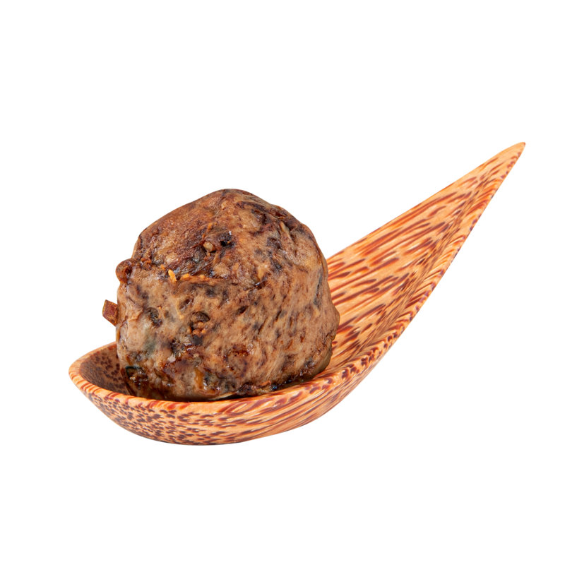  Cuillères de service, paquet de 3,3 pouces de 40 cuillères en forme de noix de coco faites à la main pour le service, ustensile de service en bois avec finition laquée pour apéritifs, desserts, buffet