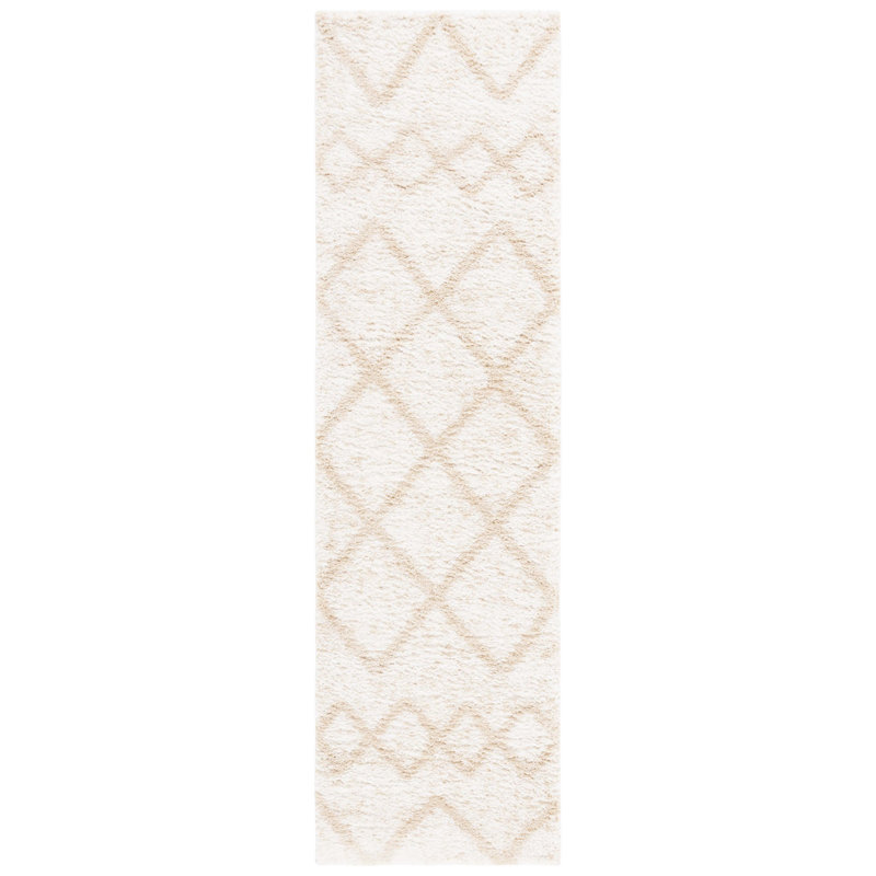 Berber Shag Performance Geometric Rug, Runner 2'3" x 8'