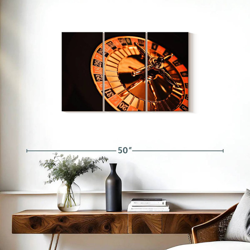 Roue de casino éclairée, H 20 po x l 33 po