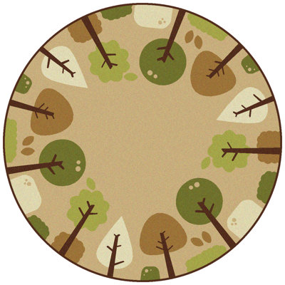 Tranquil Trees KIDSoft Tufted Brown/Green Decorative Area Rug