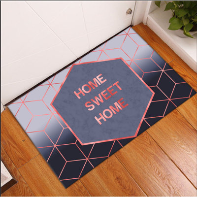 Tapis rouge / gris à motif géométrique tissé à la machine 1 pi 8 po x 2 pi 7 po Edeltraude