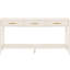 Console beige avec tiroirs à rayures verticales pour vestibule et vestibule