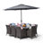 Karcher 8 Seater Dining Set with Cushions and Parasol