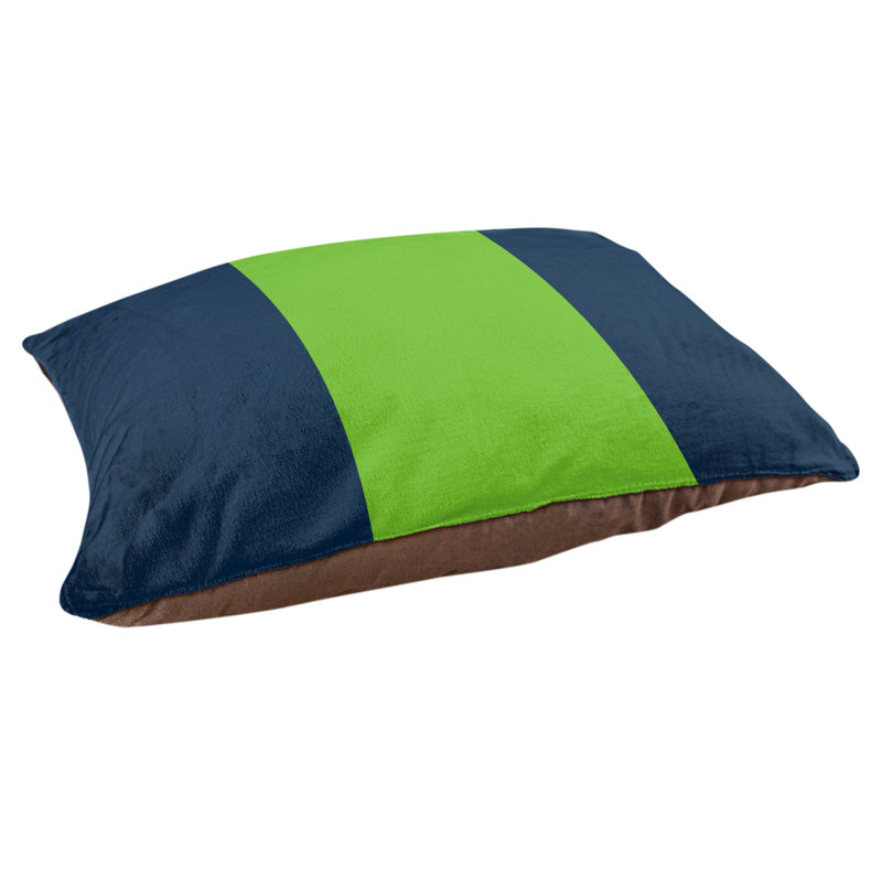 Coussin Atlanta, Medium (40" W x 30" D x 6.5" H), Blue/Green