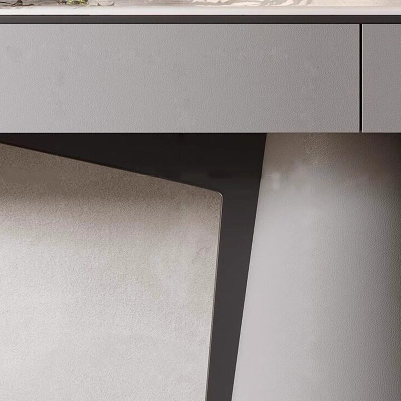 Console en pierre frittée de style moderne, H 33,4 po x l 47,2 po x P 13,7 po