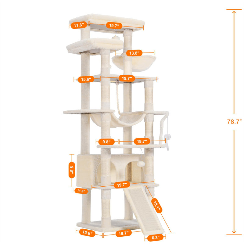 Elpida 23.6'' H Cat Tree, Beige
