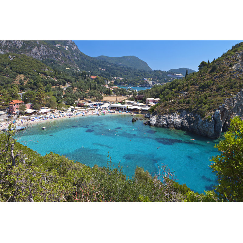 Paleokastritsa Beach - Wrapped Canvas Print, 30cm H x 46cm W x 3.8cm D