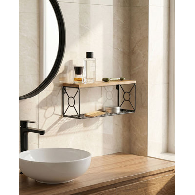 2 Piece Solid Wood Bracket Shelf
