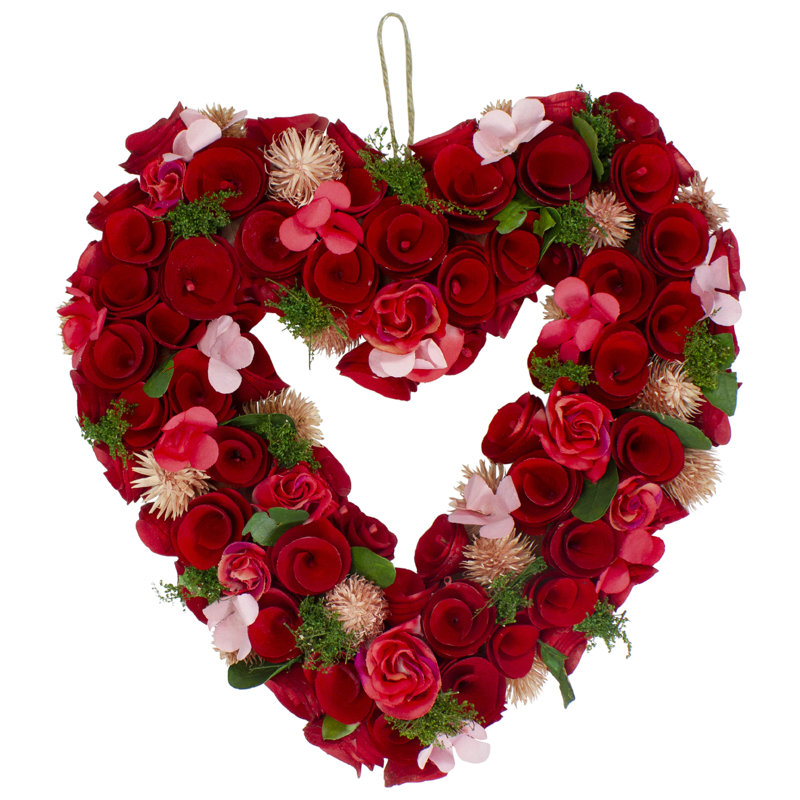 Couronne de Saint-Valentin, H 13,5 po x l 10 po x P 2,75 po