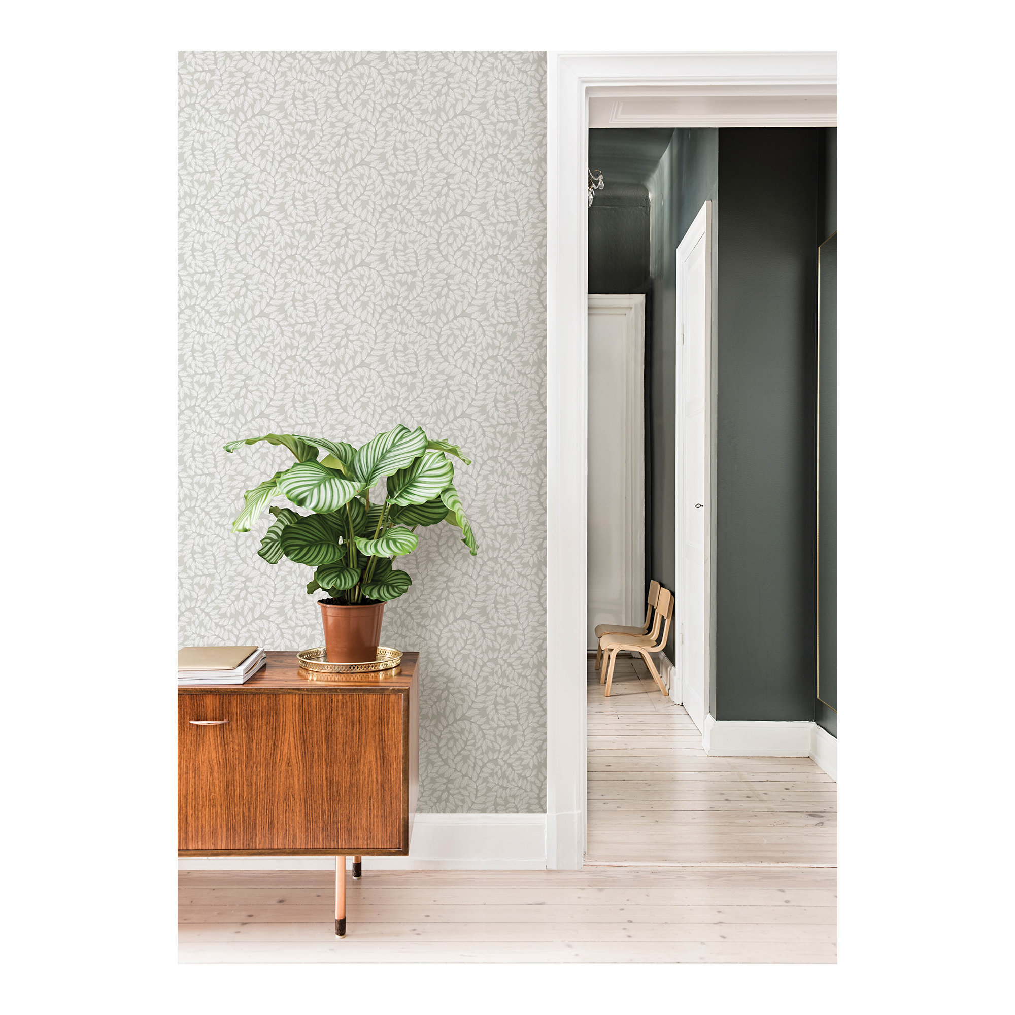 Vesa Botanical Wallpaper, Gray