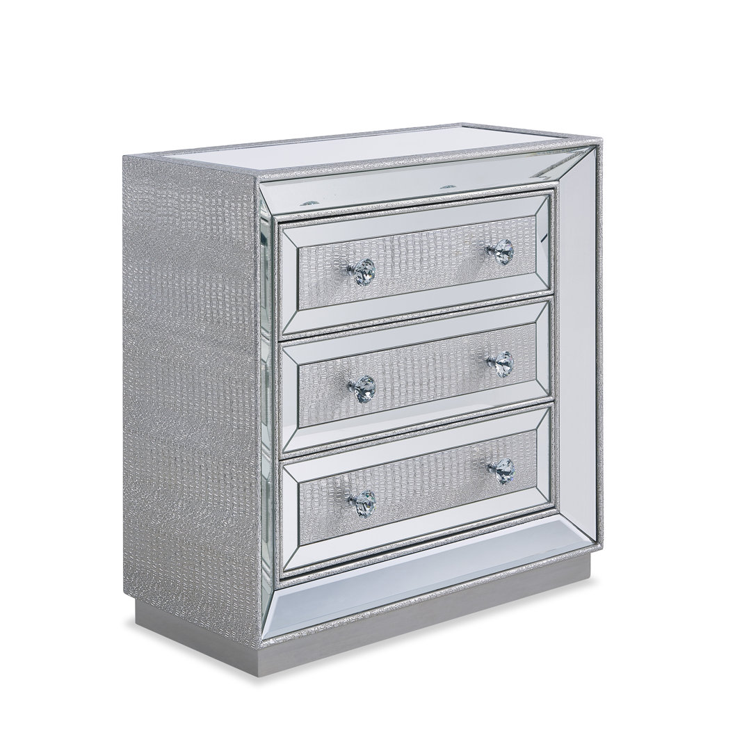 Solid Wood 90cm W 3 - Drawer Chest of Drawers