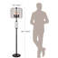 Lampe sur pied de 65 po avec cage Edison