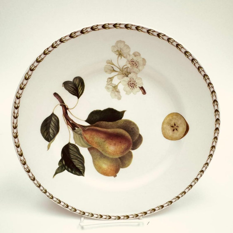 Assiette en porcelaine 10,75 "avec décor, Art rétro de la société horticole par Hooker