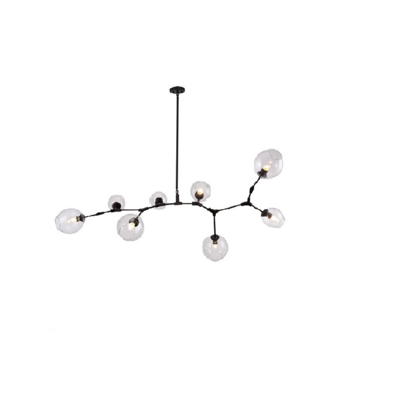 Yarra 8 - Light Unique/Statement Pendant, Black