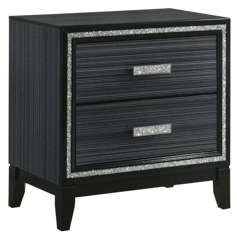 Table de bout Table de chevet moderne, Noir