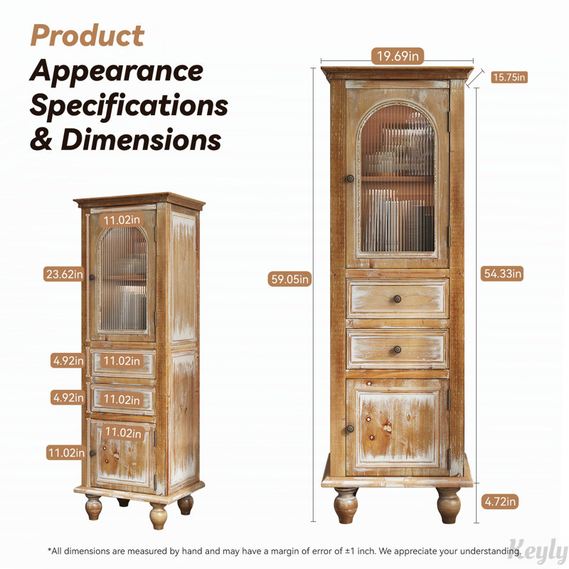Armoire de rangement Farmhouse, Natural+Rustic