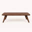 Table basse rectangulaire Petra en noyer massif - Table basse artisanale de style moderne du milieu du siècle, disponible en plusieurs dimensions.-987366267