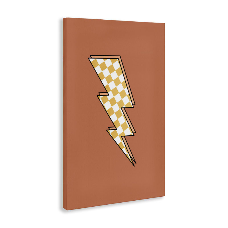 "Checking Lightning Bolt", art mural par JJ Design House, LLC., H 24 po x l 16 po