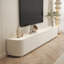 Meuble télé en bois massif blanc crème, panneaux multicouches laqués, 240 cm (94,49 po).