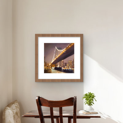 New-york at night - Framed Matted Print for Home Decor