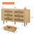 62" Dresser With Slatted Design, 6 Deep Drawers, Ideal For Bedroom, Living Room, And Entryway-1322759437