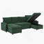 Convertible U-Shaped Sectional Sofa Bed With Dual Chaise Lounges, Multi-Functional Armrests, Storage, And USB Ports For Comfortable Living Spaces-1235209556