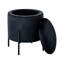 37cm Wide Round No Pattern Pouffe Ottoman with Storage-562216743