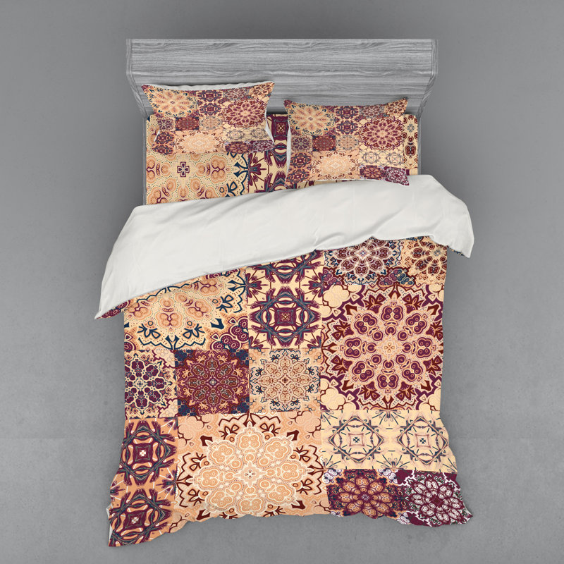Rustic Polyester Geometric Shapes Duvet Cover