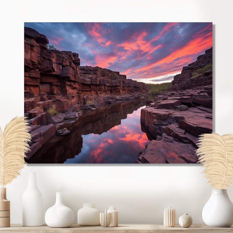Cazares - Canyon, art mural, H 16 po x l 32 po x P 1 po, Toile tendue