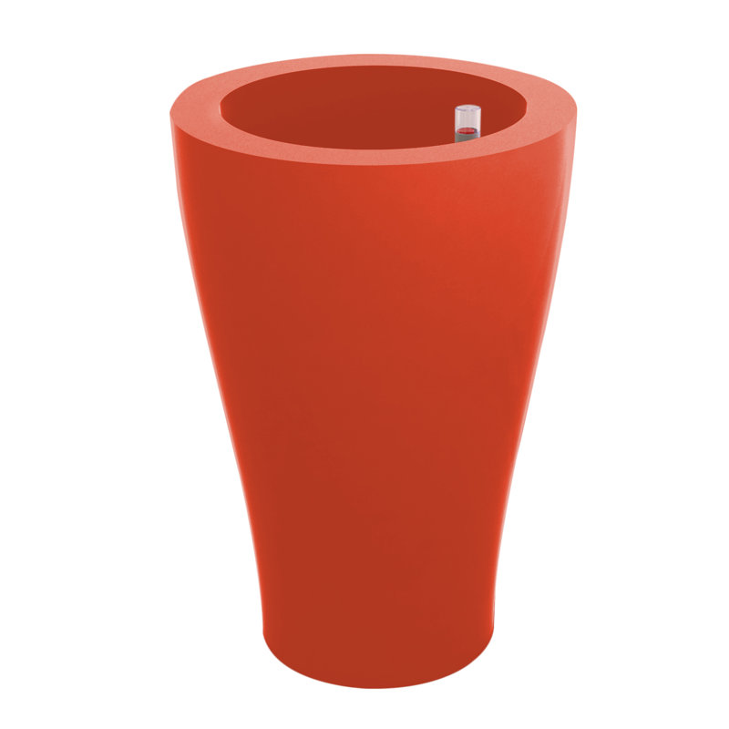Curvada Resin Pot Planter, 39.25" H x 21.75" W x 21.75" D, Steel