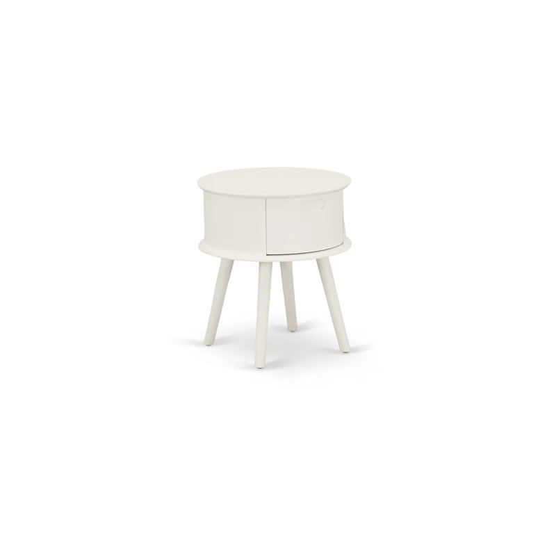 one pc Lovely Gordon Night Stands for bedrooms with Drawer, 1-Pack, White Finish, White