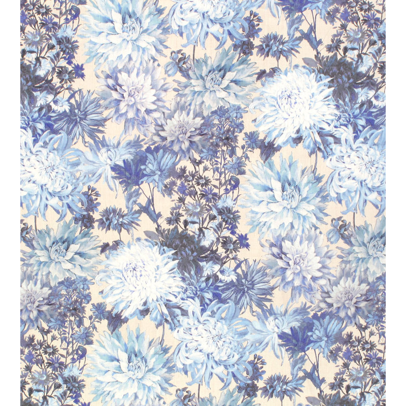 Flower Garden Fabric, Blues
