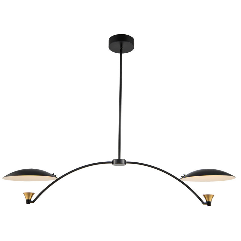 Luminaire suspendu Kalco noir mat / laiton rouge 2 LT Redding