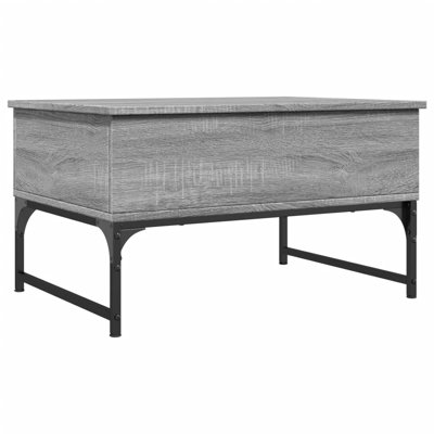 vidaXL Coffee Table Gray Sonoma Engineered wood Medium Adjustable Feet