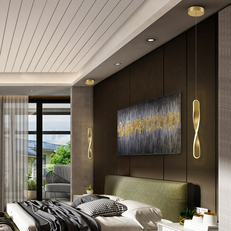 Dayatra 1 - Light LED Novelty Pendant, Brushed Gold