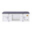 Banc moderne gris et blanc avec placard spacieux