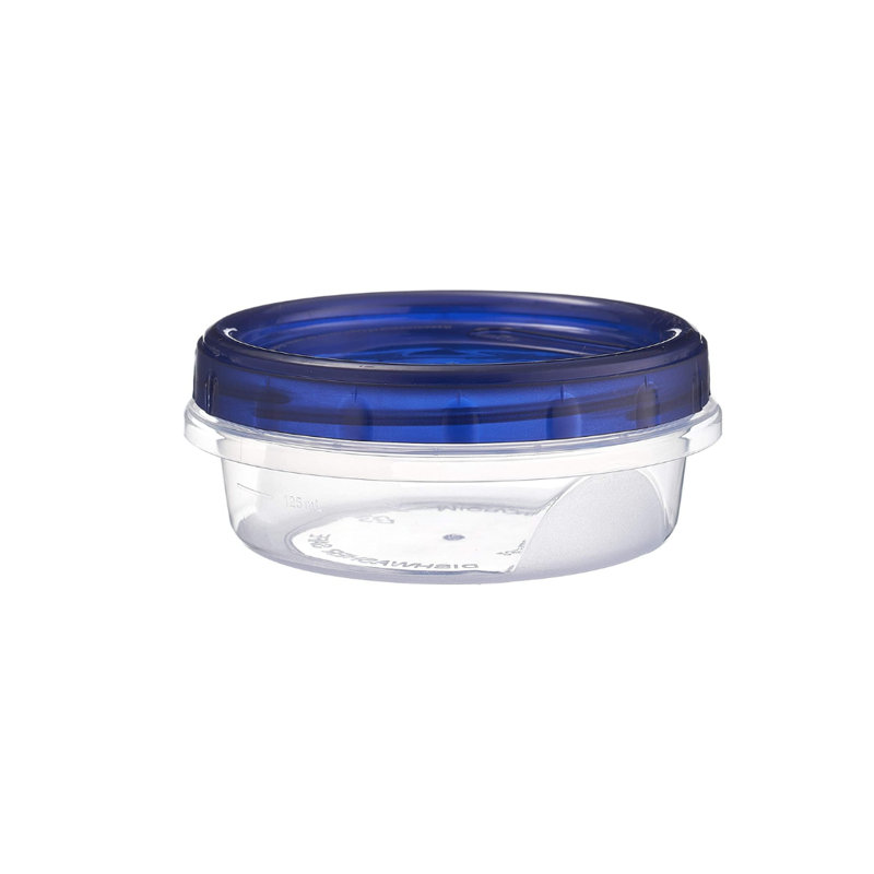  Rangement de nourriture en plastique transparent 8Oz avec couvercles Twist & Seal - pour céréales, soupes, légumes, fruits, collations et yogourt (24)