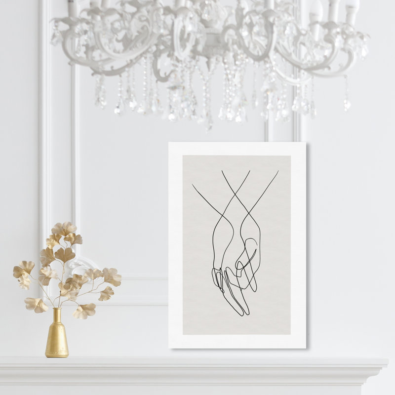«Hands Shapes», impression sur toile, Toile tendue, H 15 po x l 10 po, Sans cadre