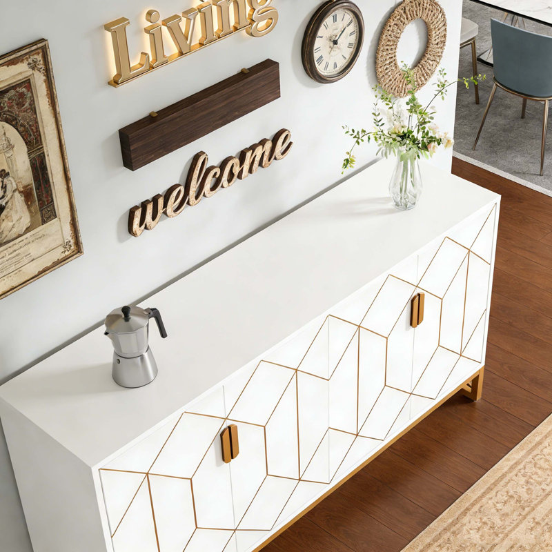 Modern Sideboard Buffet Kitchen Storage Cabinet with Doors