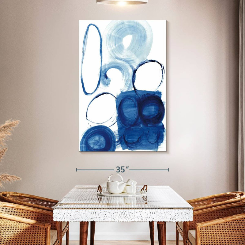 Avery Blue Circle Study I, 51" H x 34" W