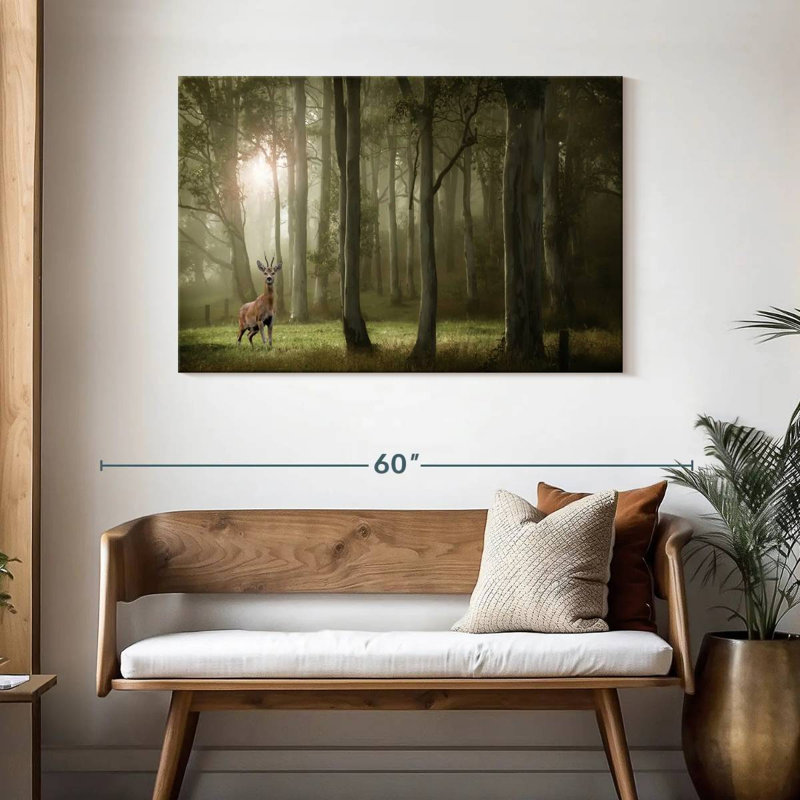 Cerf de forêt français Brampt, H 30 po x l 45 po