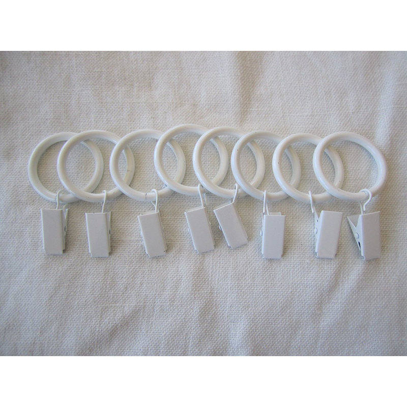 Mcclellan Curtain Rings, Glossy White