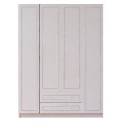 Valenti 4 Door Manufactured Wood Wardrobe