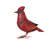 Metal Tall Cardinal Statue