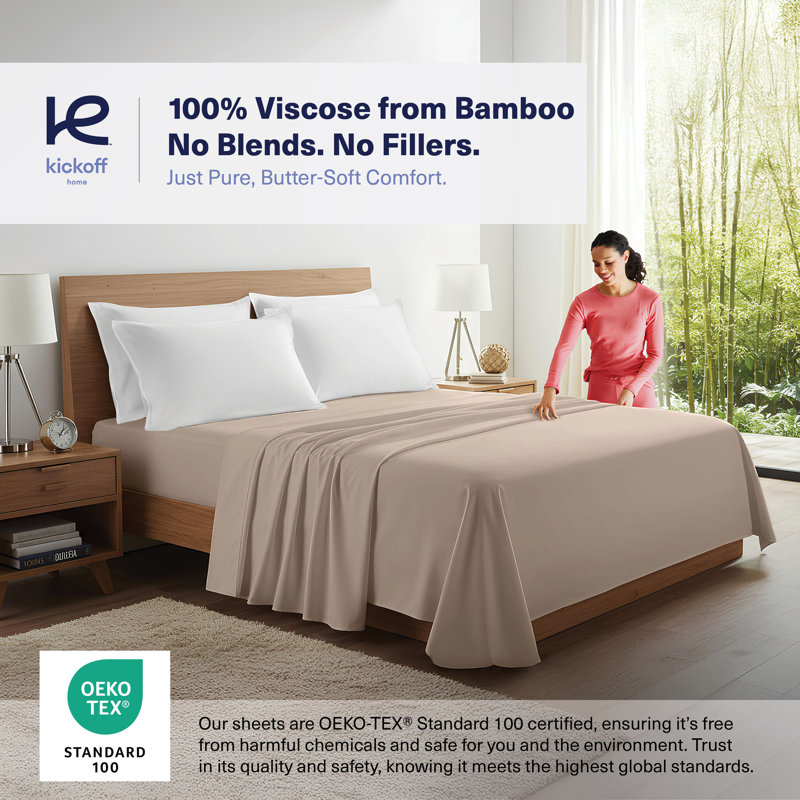 100% Viscose from Bamboo Pillowcases Only, 300 Thread Count, Hidden Zipper, Cooling Breathable, Bedding Pillow Covers for Hot Sleepers - Gift-Ready Packaging, PACK OF 2 (White)