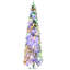 Grand arbre de Noël artificiel avec des branches floquées par la neige, lumières chaudes blanches ou colorées, forme de Downswept-1547750066